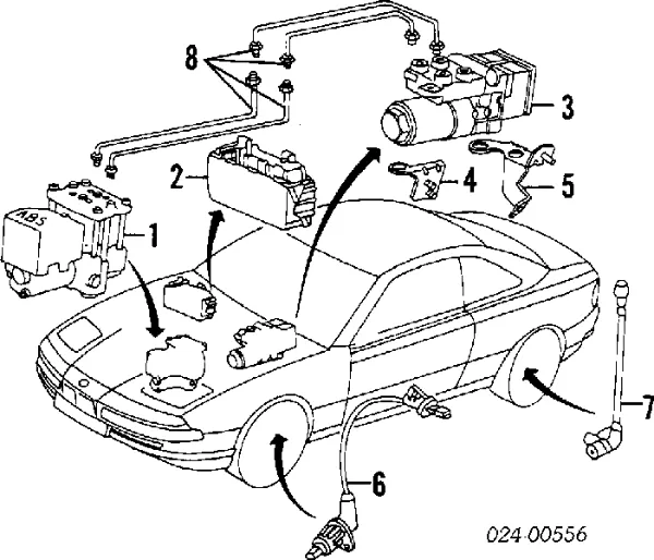 Датчик АБС (ABS) задній, лівий 34521181913 BMW