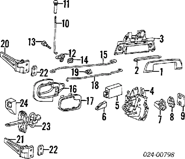 Замок задньої двері, лівої 8122419 BMW