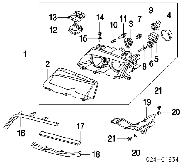 Фара права 63126904298 BMW