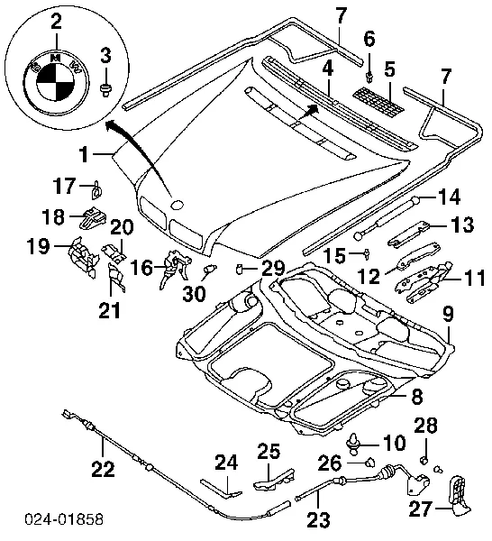 Амортизатор капота 51238174152 BMW