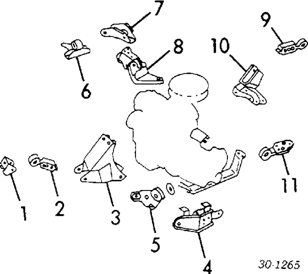 Подушка (опора) двигуна, права 1121077A00 Nissan/Infiniti