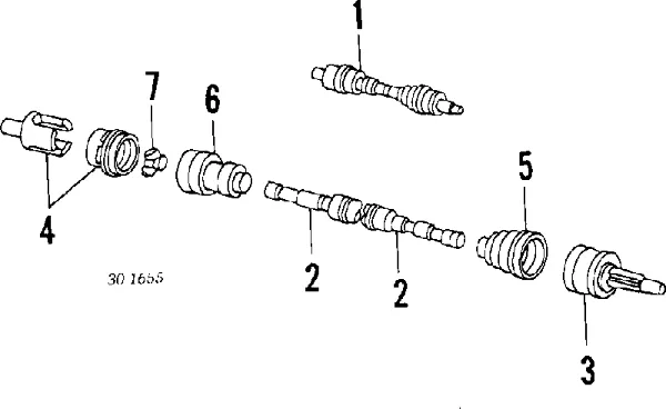 Піввісь права Nissan Sunny II