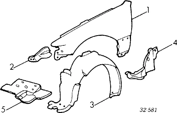 Підкрилок передній правий Honda Civic IV