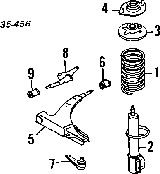 Амортизатор передній, правий B09734700C Mazda
