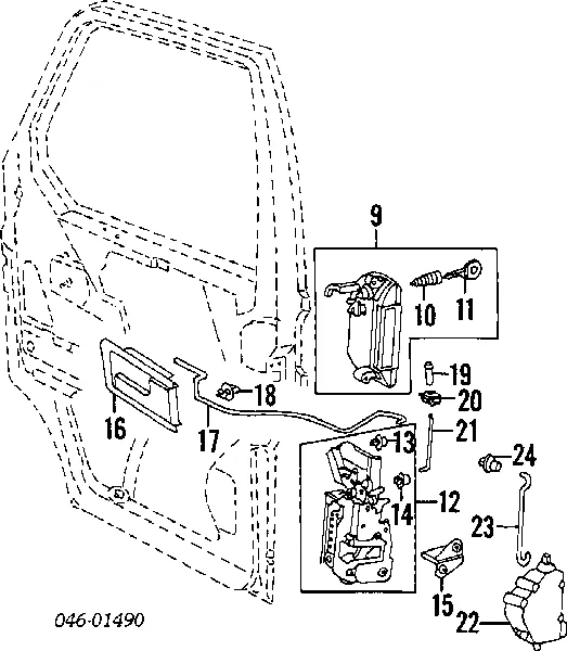 Замок передньої лівої двері 3L837002 AND