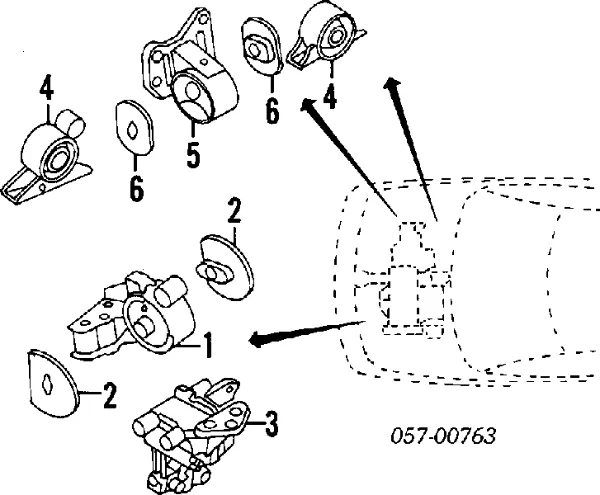 Подушка двигуна передня MB691501 Mitsubishi