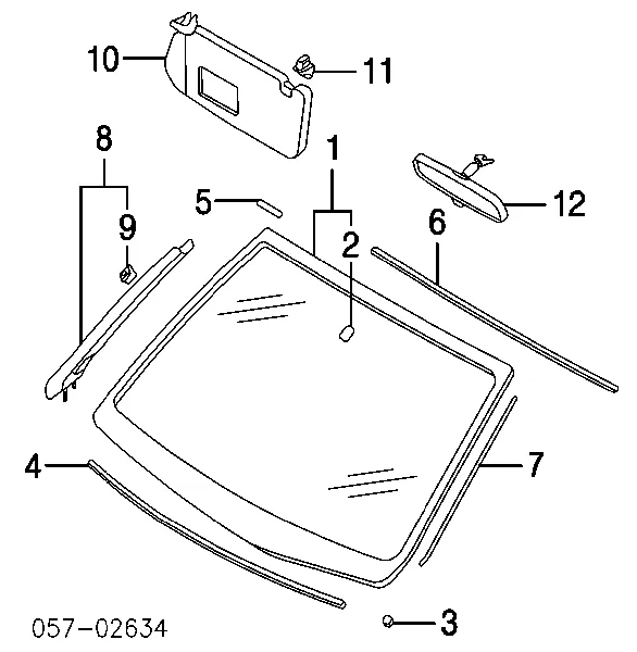 Дзеркало салону Mitsubishi Outlander II XL