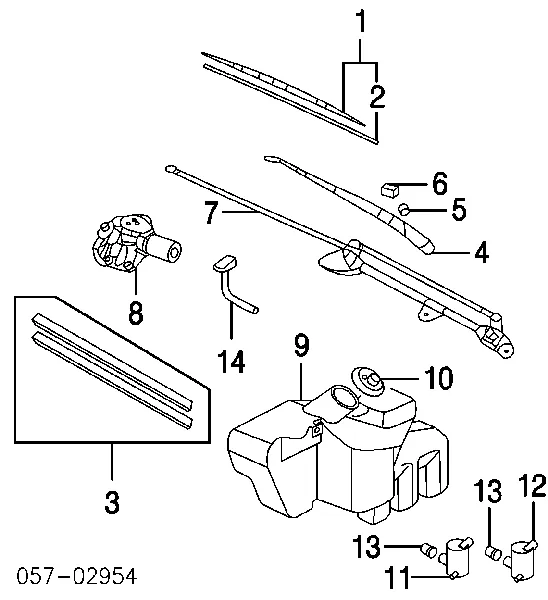 Моторчик омивача TQ17041 Tqparts