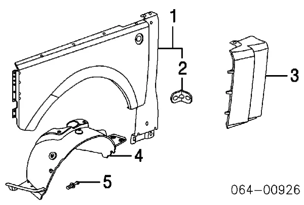 Крило переднє ліве ASB760031 Land Rover
