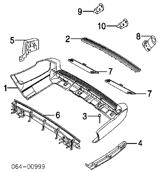 Задній бампер DQC000051LML Land Rover