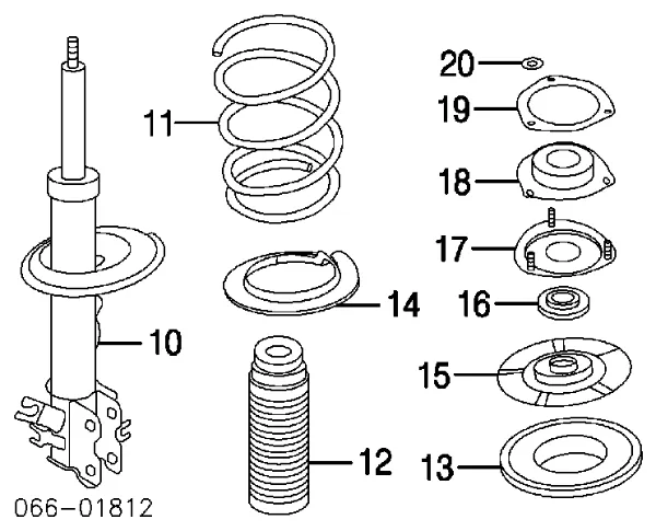 Пружина передня 54010CG008 Nissan/Infiniti
