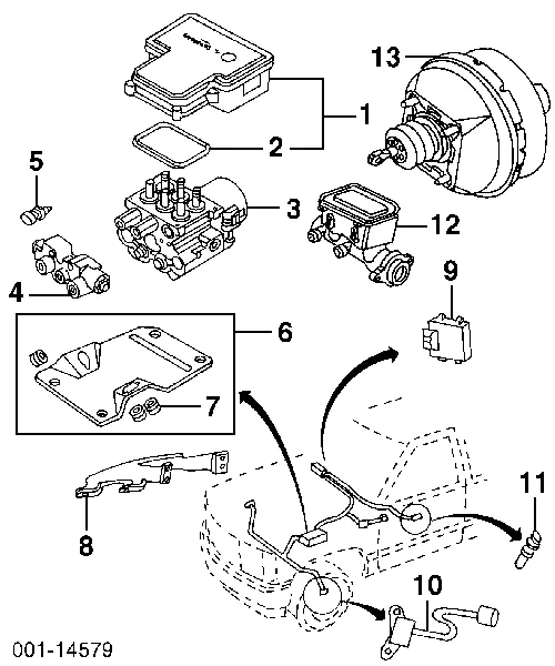 Підсилювач гальм 18047682 General Motors