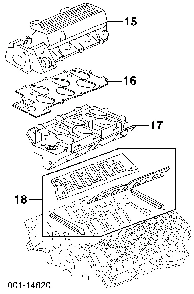 Прокладка впускного колектора 23064CS General Motors