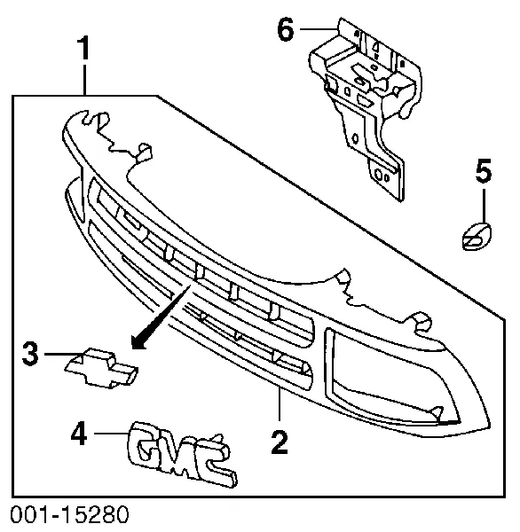 Решітка радіатора 12471660 General Motors