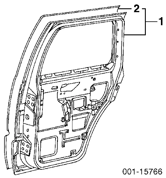 Двері задні, ліві Chevrolet Blazer S10