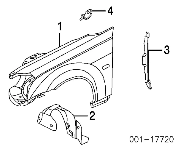 Крило переднє ліве 88890923 General Motors