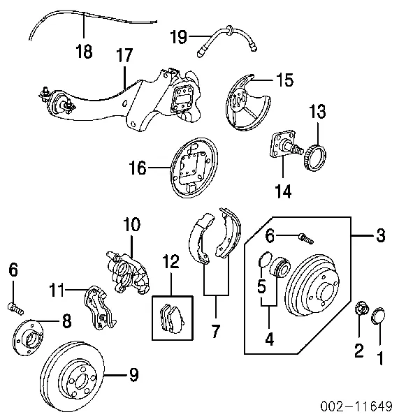 YS4Z1A049AA Ford Підшипник ступиці задньої