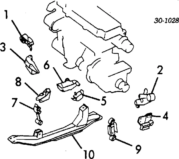 Подушка двигуна задня Nissan Bluebird T72 , T12