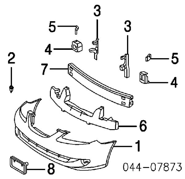 Підсилювач бампера переднього 52131AA050 Toyota