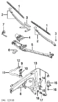 Двигун склоочисника лобового скла (трапеції) VAG 7L0955119F