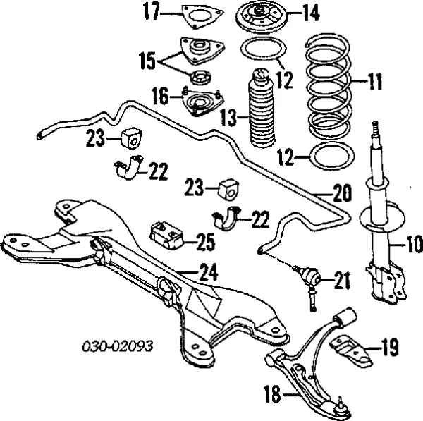 Балка передньої підвіски, підрамник Nissan Sunny III