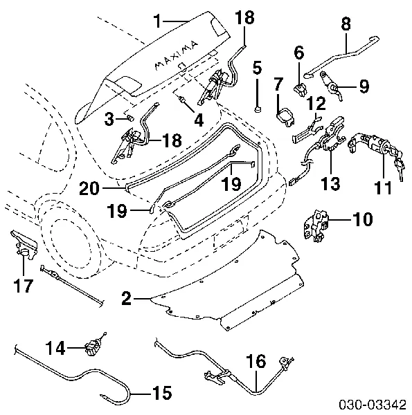 Замок багажника 8463040U01 Nissan/Infiniti