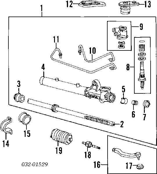 Рульова рейка 53601ST7A61 Honda