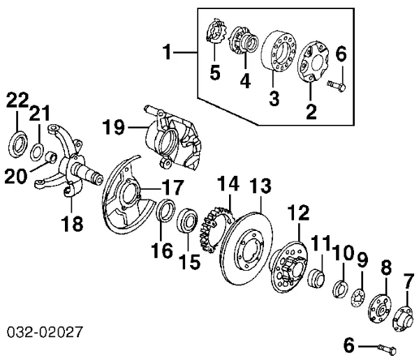 Підшипник цапфи передньої 8944077080 Honda