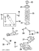 Сайлентблок амортизатора заднього HONDA 52622S0XA01