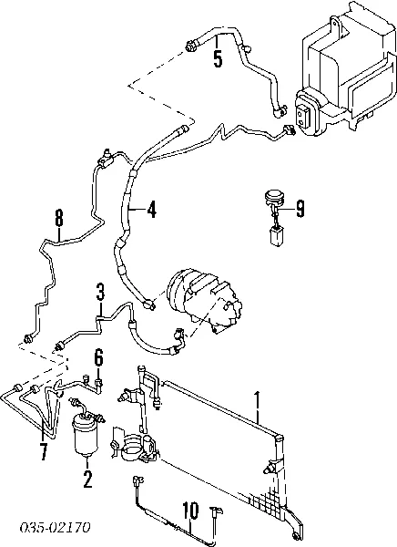 Радіатор кондиціонера T00161480B Mazda