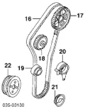 Зірка-шестерня приводу коленвалу двигуна Mazda 323 BA