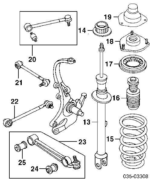 Задні пружини T03428011 Mazda