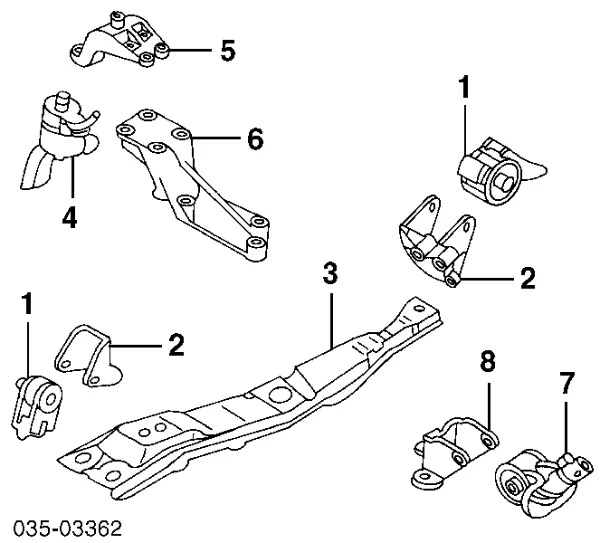 Подушка двигуна задня LC6239040C Mazda
