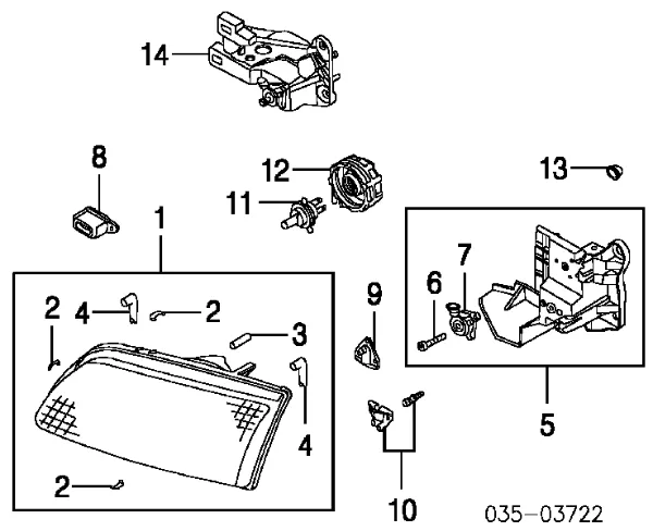 Фара ліва GG2A510L0B Mazda