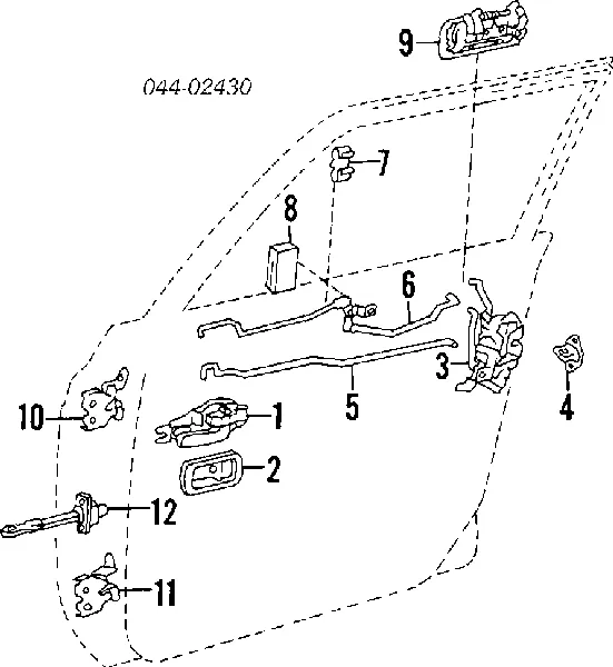 Ущільнювач двері передньо, правої (на двері) 6786160071 Toyota
