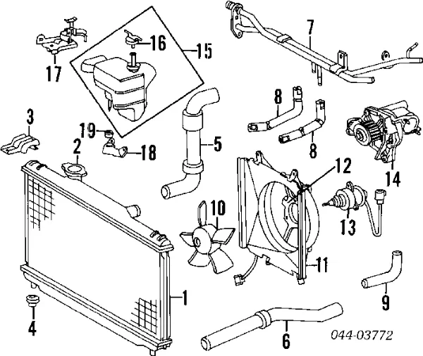 Бачок системи охолодження 1647074250 Toyota