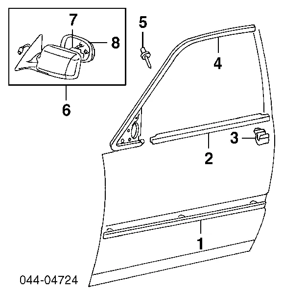Праве бокове дзеркало Toyota Camry IV