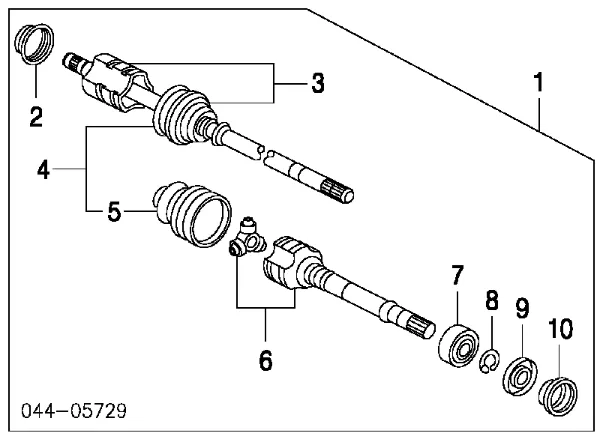 Піввісь права 4341007030 Toyota