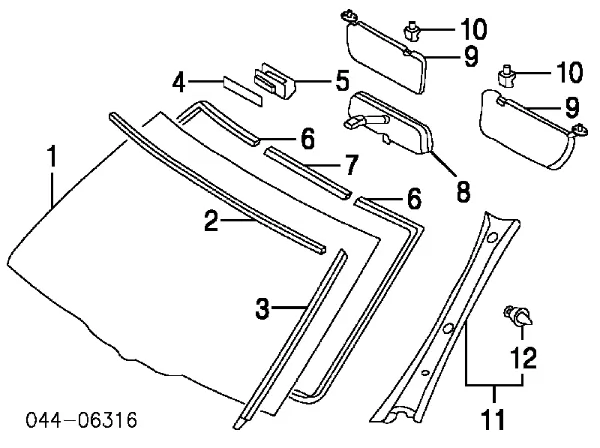 Фіксатор сонцезахисного козирка 7434842010A0 Toyota