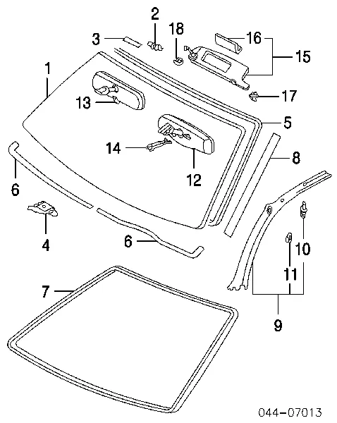 Лобове скло 561010601083 Toyota