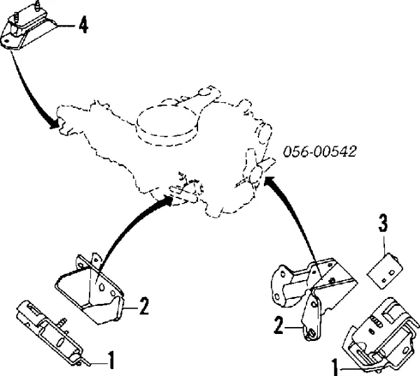 Подушка (опора) двигуна, права 8970668000 Isuzu