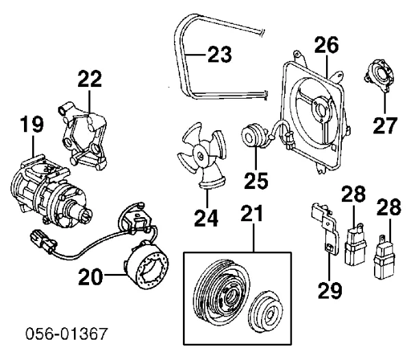 Ремінь генератора 7L5Z8620A Ford