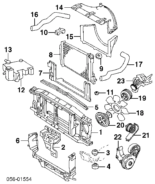 Вискомуфта вентилятора 8151549010 Isuzu