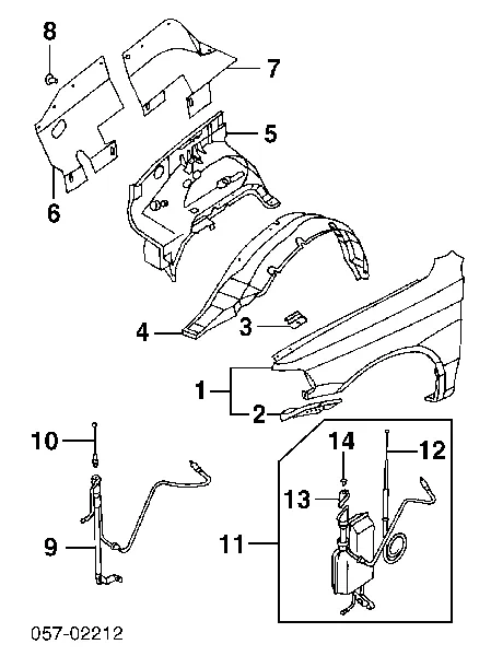 Крило переднє ліве MR508033 Mitsubishi