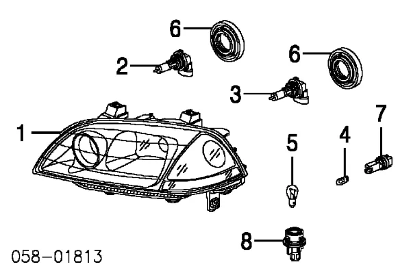 Фара ліва 33151S3VA01 Honda