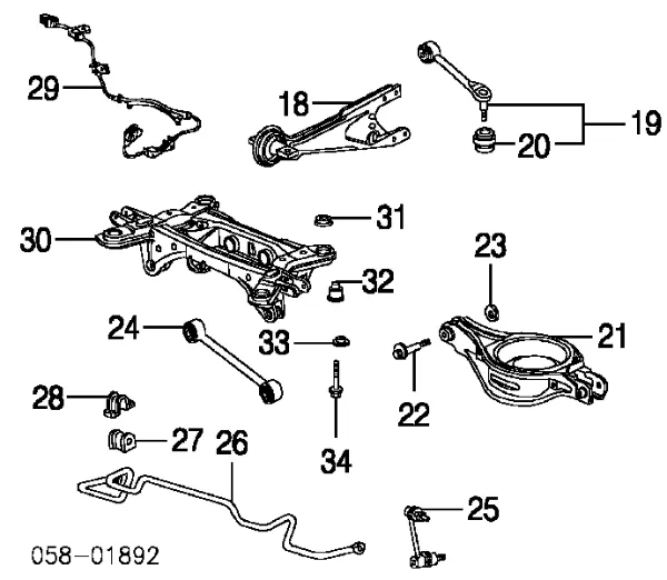 Задня поперечна тяга Acura MDX I позашляховик (YD1) (2001 - 2006) ціна, від 37.86 USD