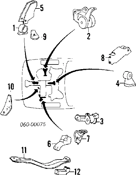 Подушка (опора) двигуна, ліва 2183033070 Hyundai/Kia