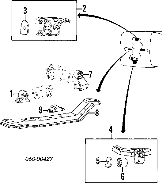 Подушка двигуна задня Hyundai Lantra I