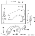 Бризковики передній, лівий TOYOTA 7662248010C2