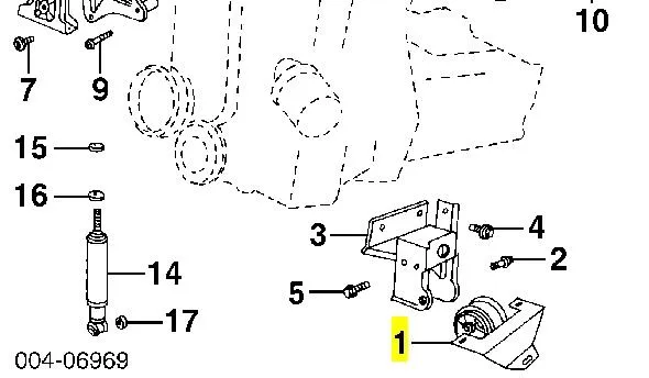 Подушка двигуна передня 4668182 Chrysler